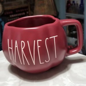 Rae Dunn Harvest Pumpkin oversize mug happy Thanksgiving Fall Autumn  maroon
